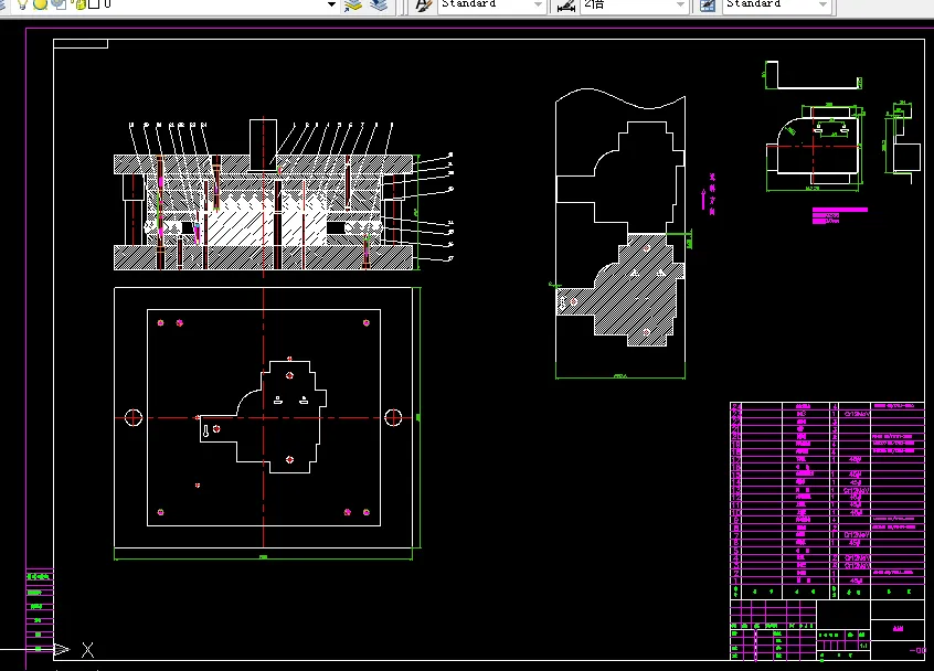 复合模模具装配图