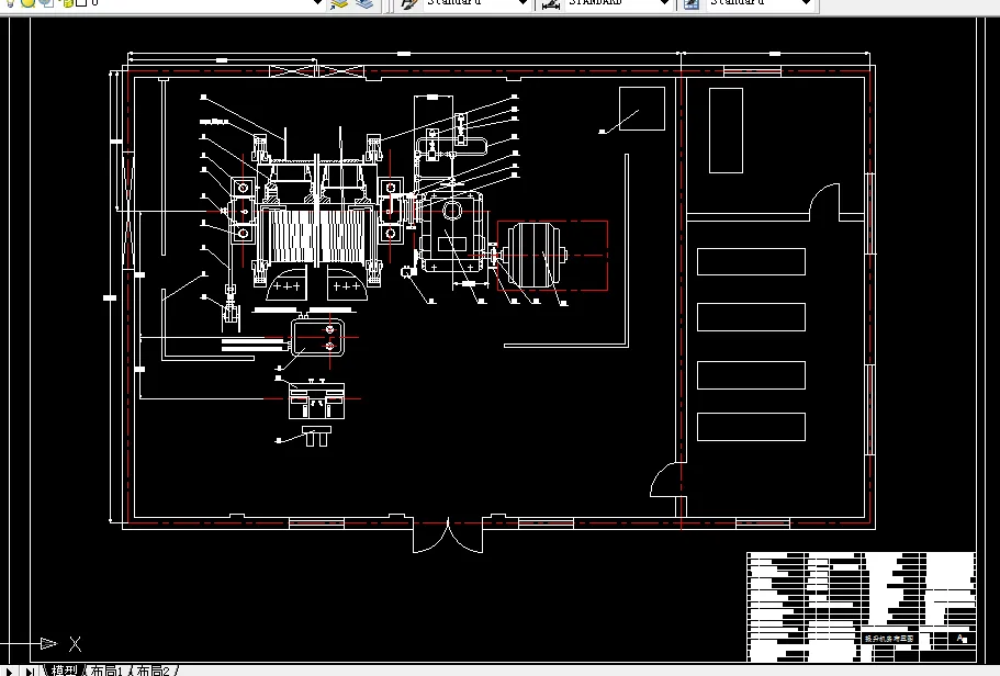 A0-提升机房布置图