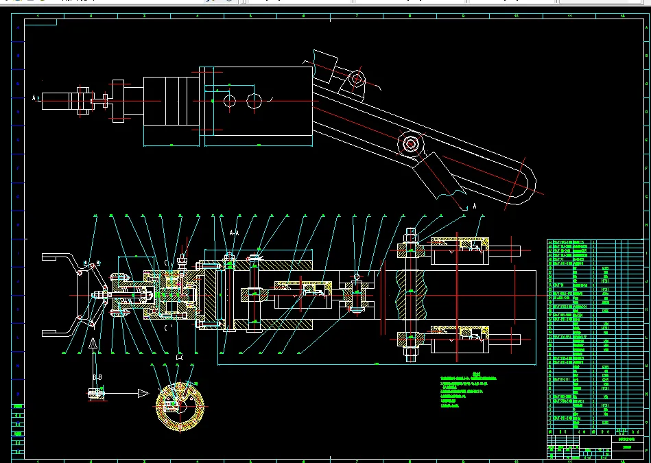 液压机械手装配图