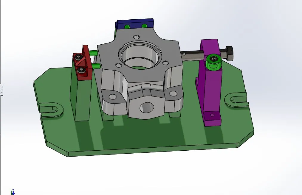 KS260-YB1-25叶片泵右泵体加工工艺和铣右端面夹具设计[含SW三维图]