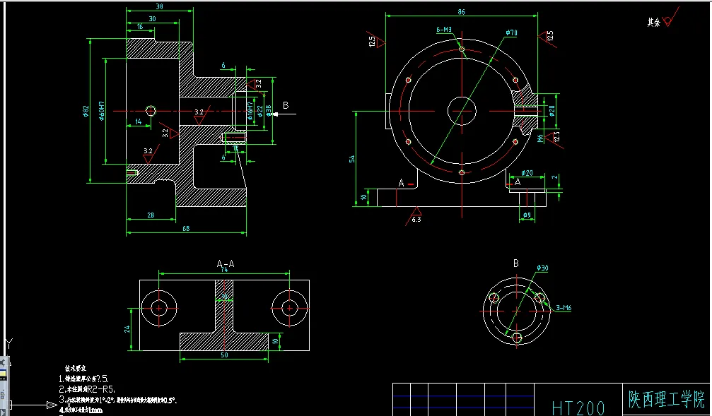 V203-泵体的加工工艺及钻6-M3螺纹孔夹具设计