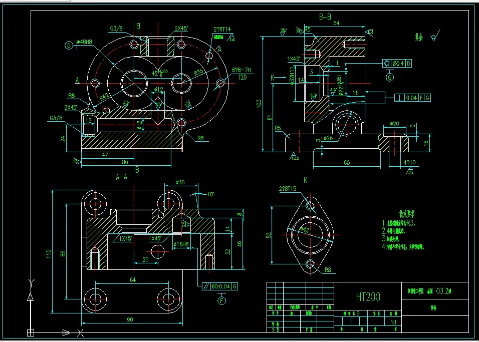 KS326-泵体工艺规程及镗Φ48H8孔夹具设计