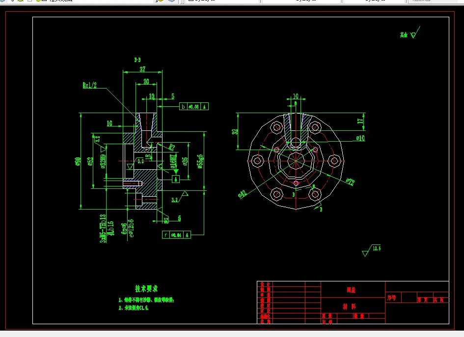 KS433-端盖加工工艺及钻3-M5螺纹孔夹具设计