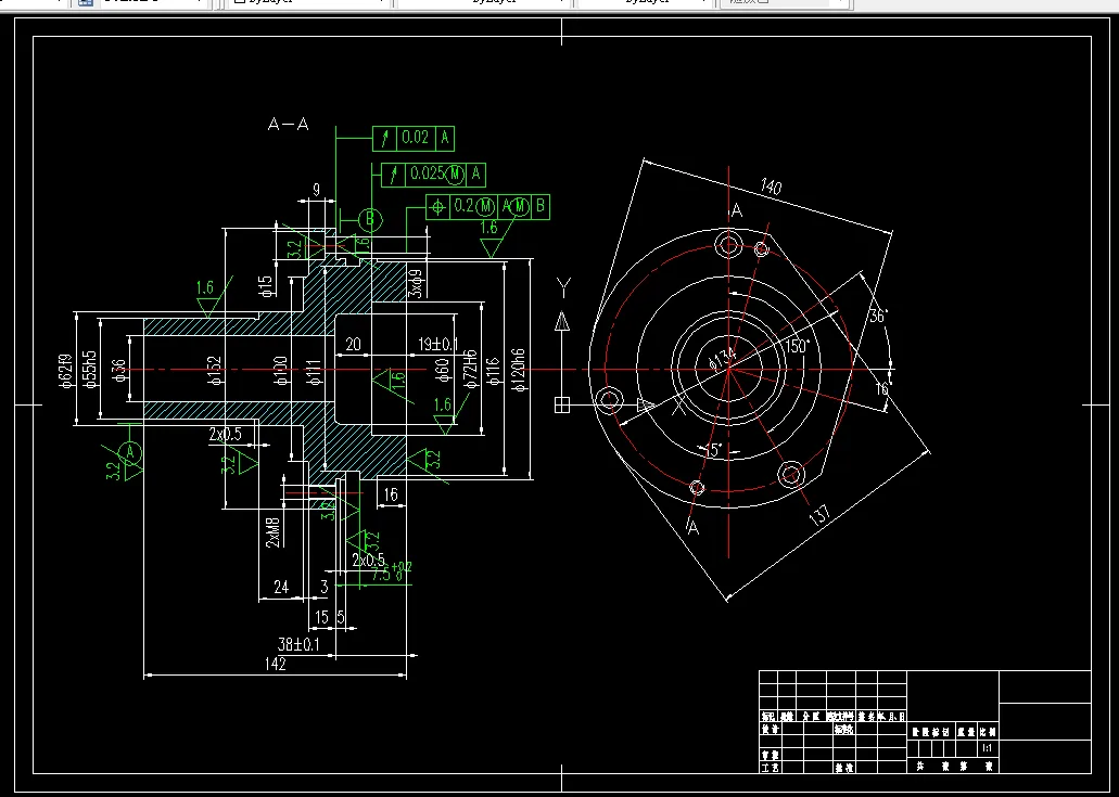KS572-轴法兰盘的加工艺及钻Φ36孔夹具设计