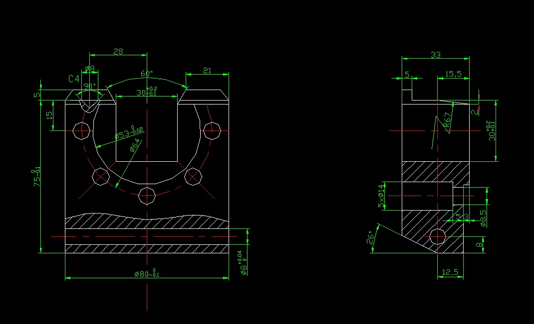 KS585-方套加工工艺及钻5-φ14孔夹具设计