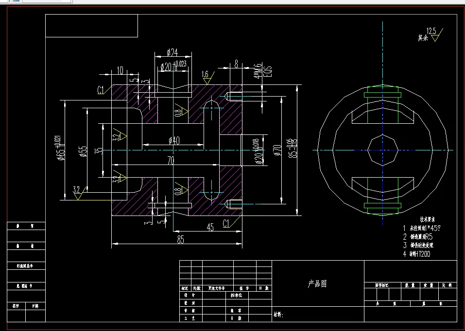 M7075-十字头加工工艺及铣φ20孔端面夹具设计[气动夹具]