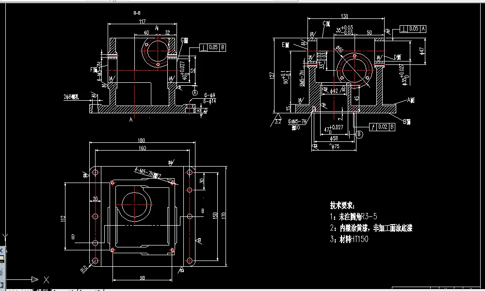 减速箱体零件图
