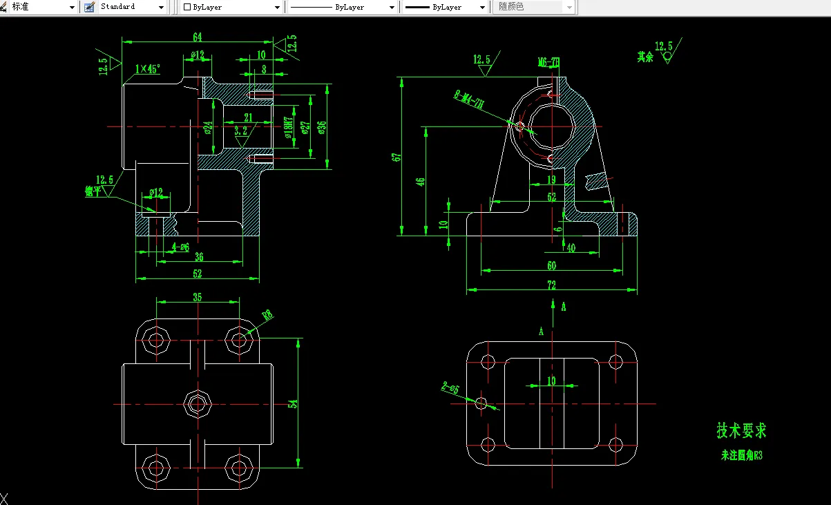 KS792C-支座零件的工艺规程及钻8-M4螺纹孔夹具设计
