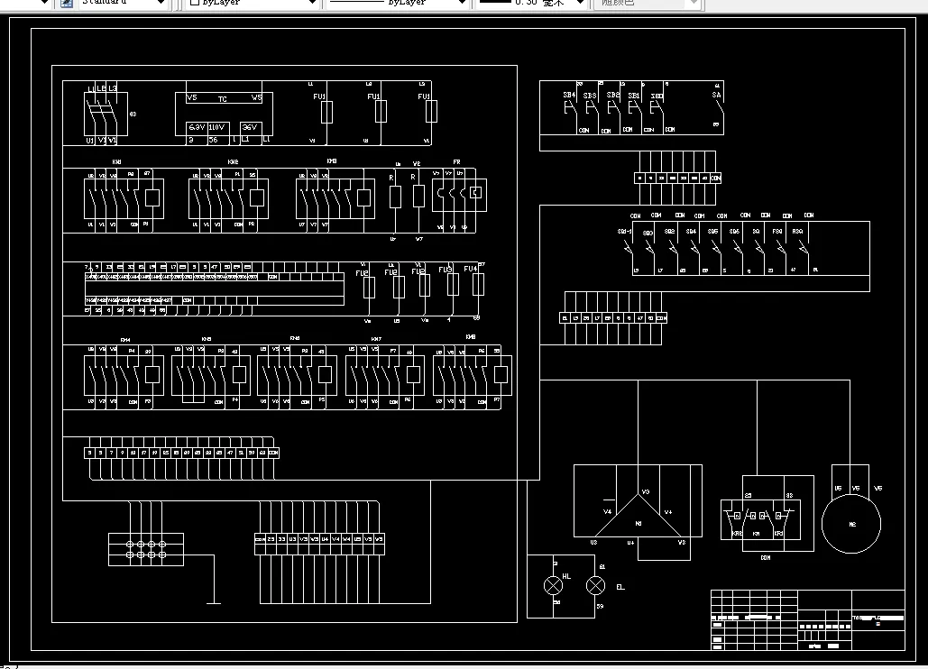 T68镗床PLC改装后接线图