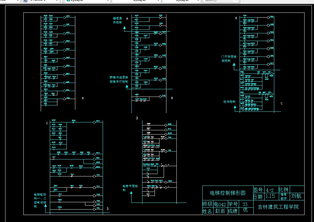 电梯控制梯形图