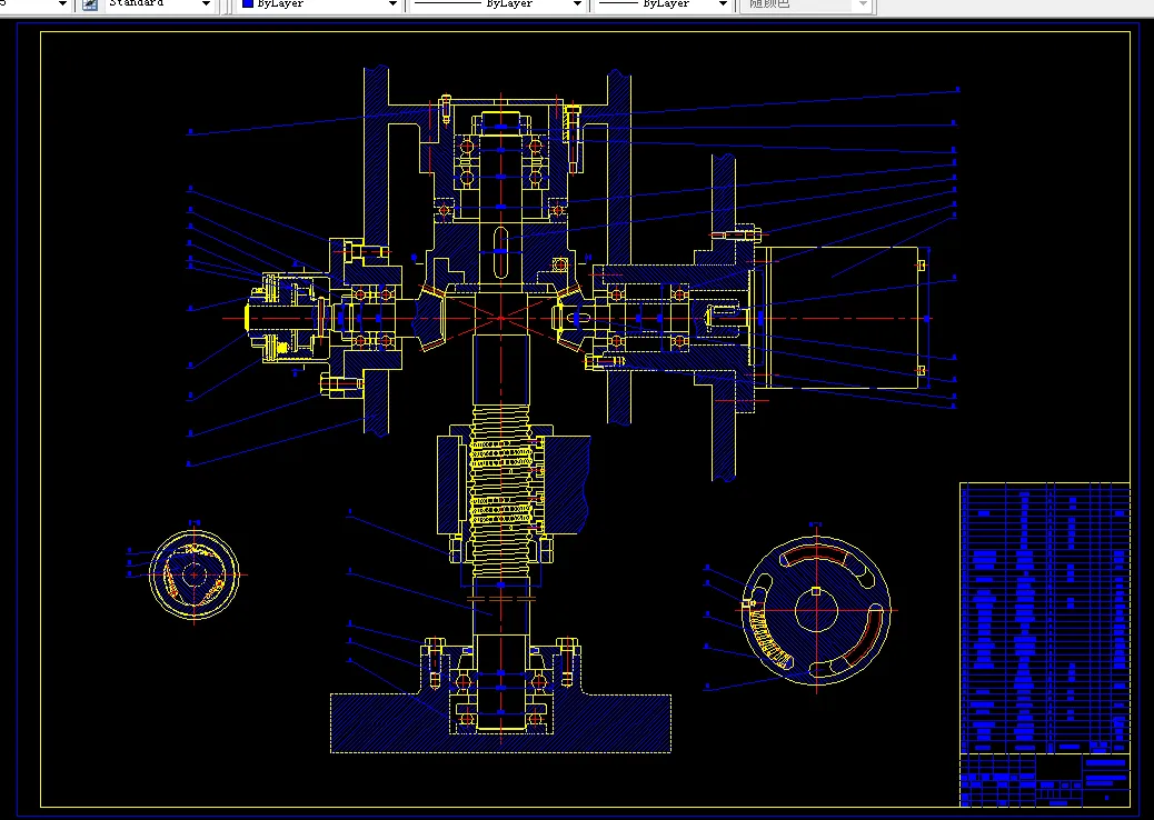 垂直进给装配图