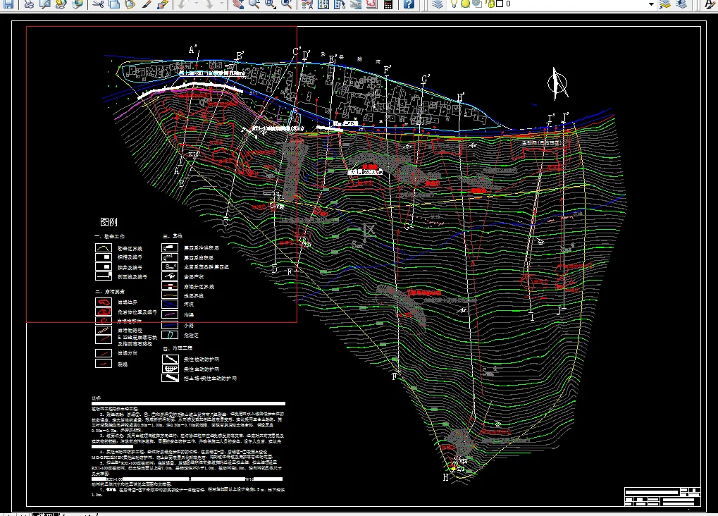 崩塌堆积体治理工程平面布置图