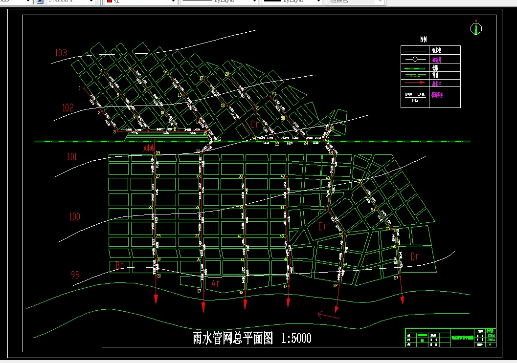 雨水管网总平面图
