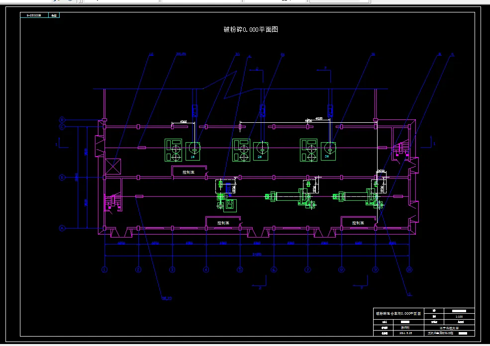 破粉碎车间平面图