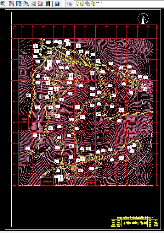 某铜矿山坡开拓图