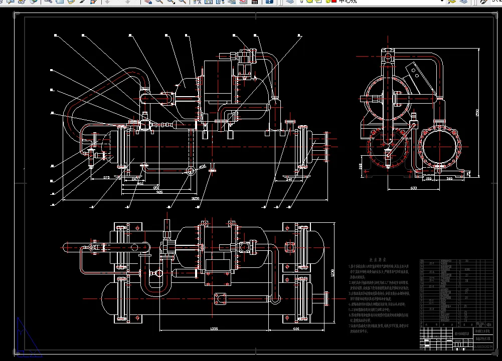 i582-300KW螺杆式水冷冷水机组设计