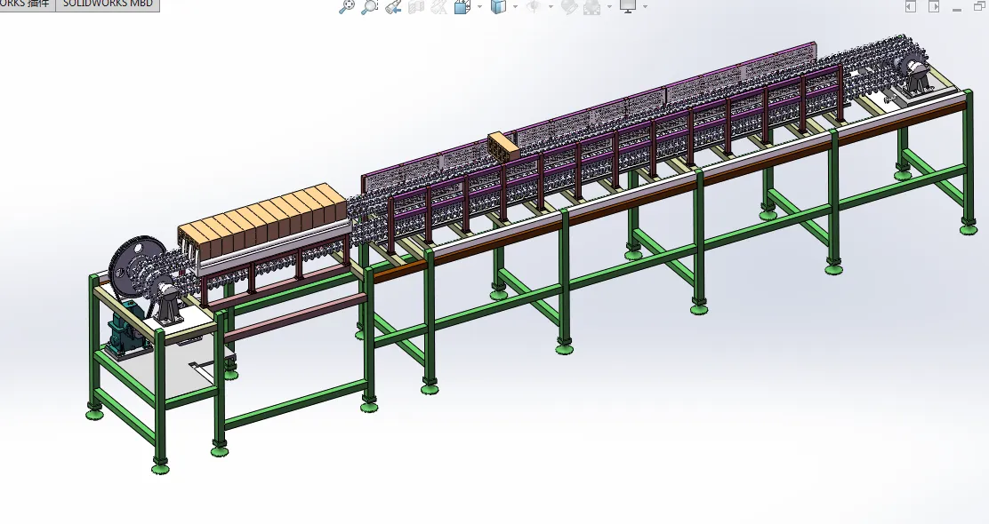 链条传送机构3D图