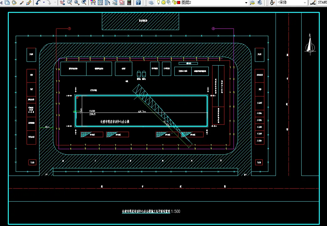 i813-长春市明星培训中心办公楼结构、施工设计-7层，5113平米