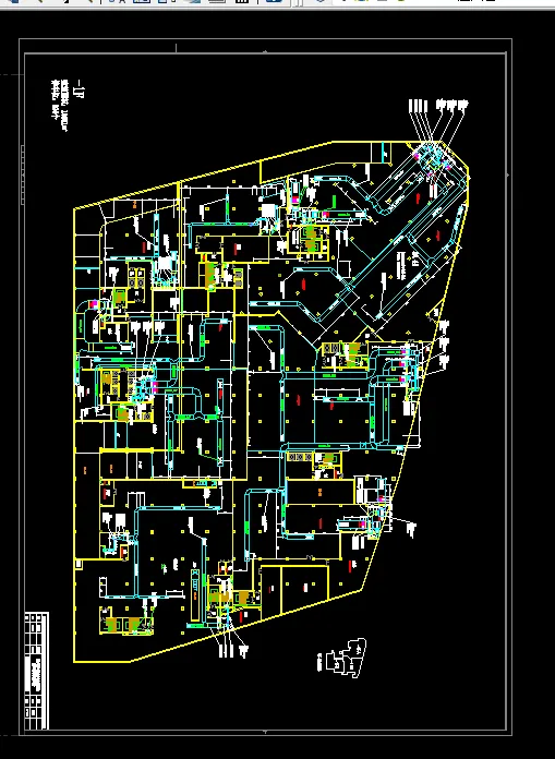 昆山凤凰广场地下室一层通风排烟平面图_a0