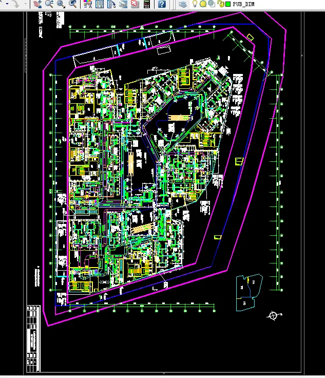 昆山凤凰广场一层变风量空调系统风管平面图_a0