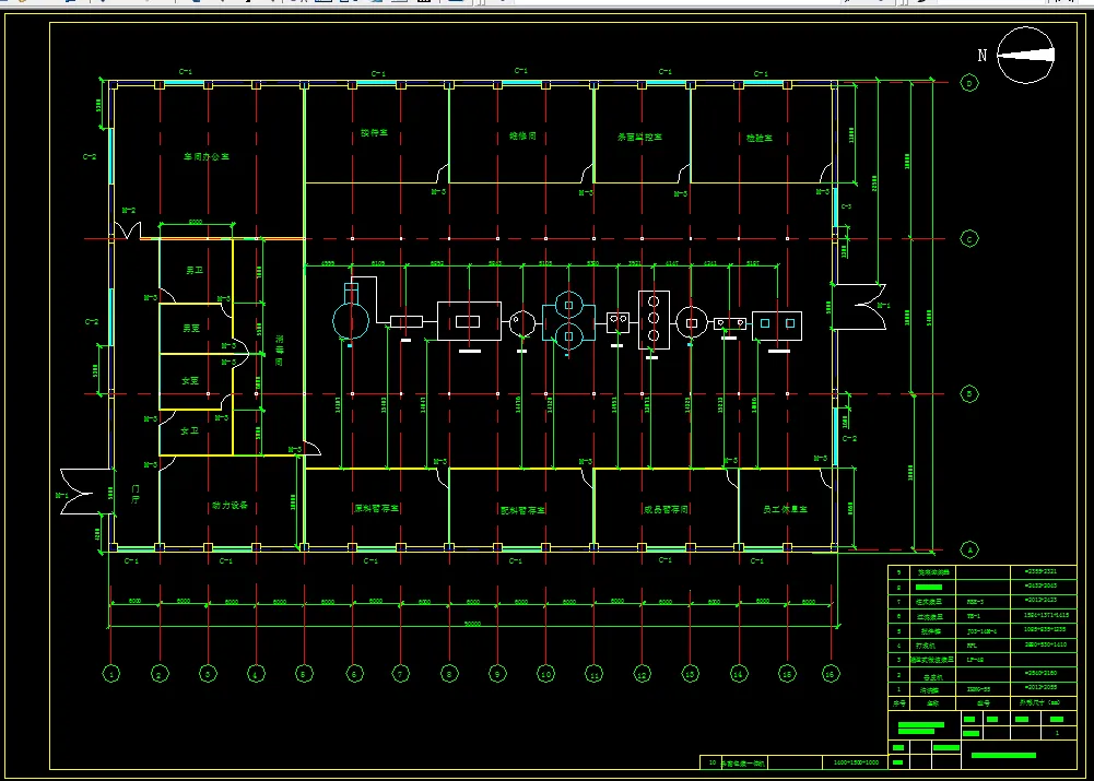 结晶蒜氨酸生产车间品平面图