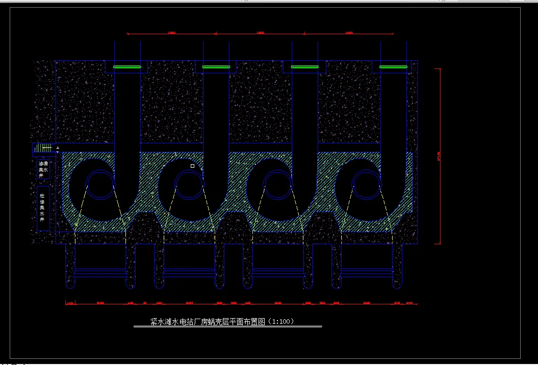 蜗壳层平面布置图