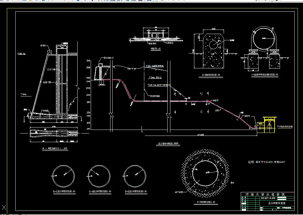 压力钢管布置图