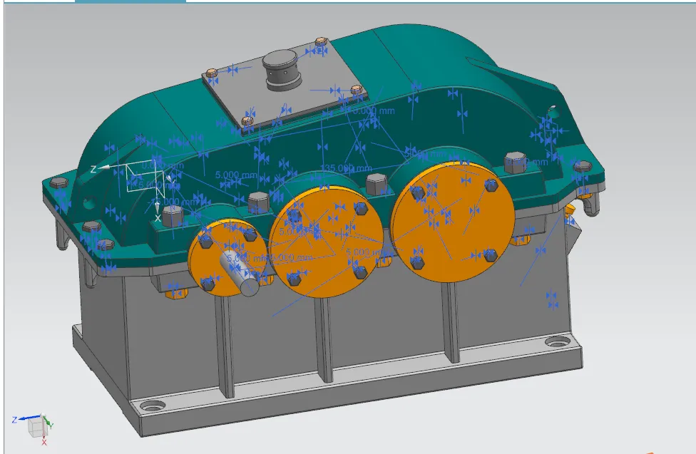 J950-电动绞车的传动装置两级展开式圆柱齿轮减速器【含UG三维】F=5000V=0.5D=400-