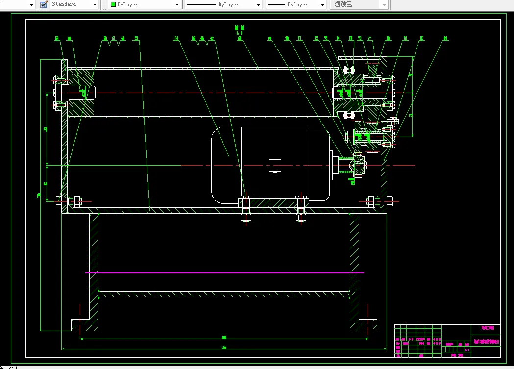 进料口电动机传动