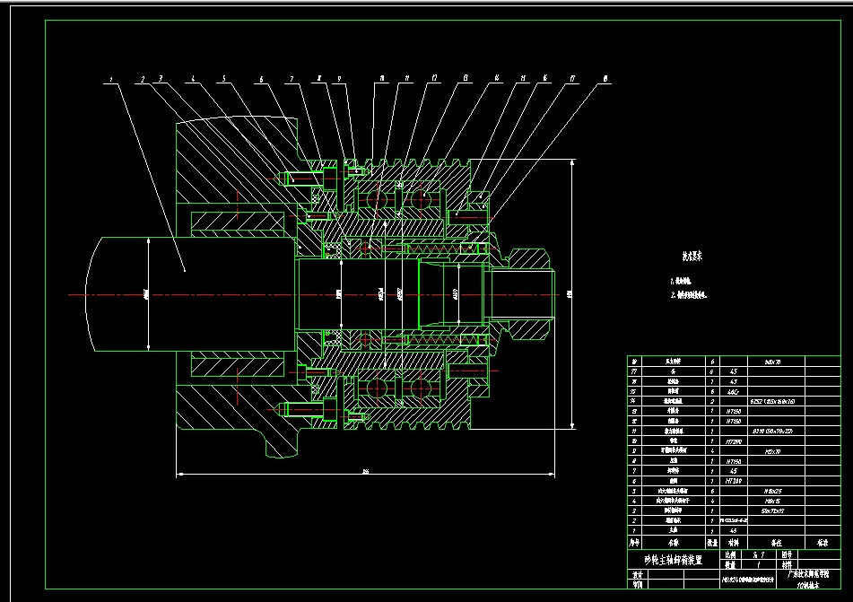 砂轮主轴卸荷装置