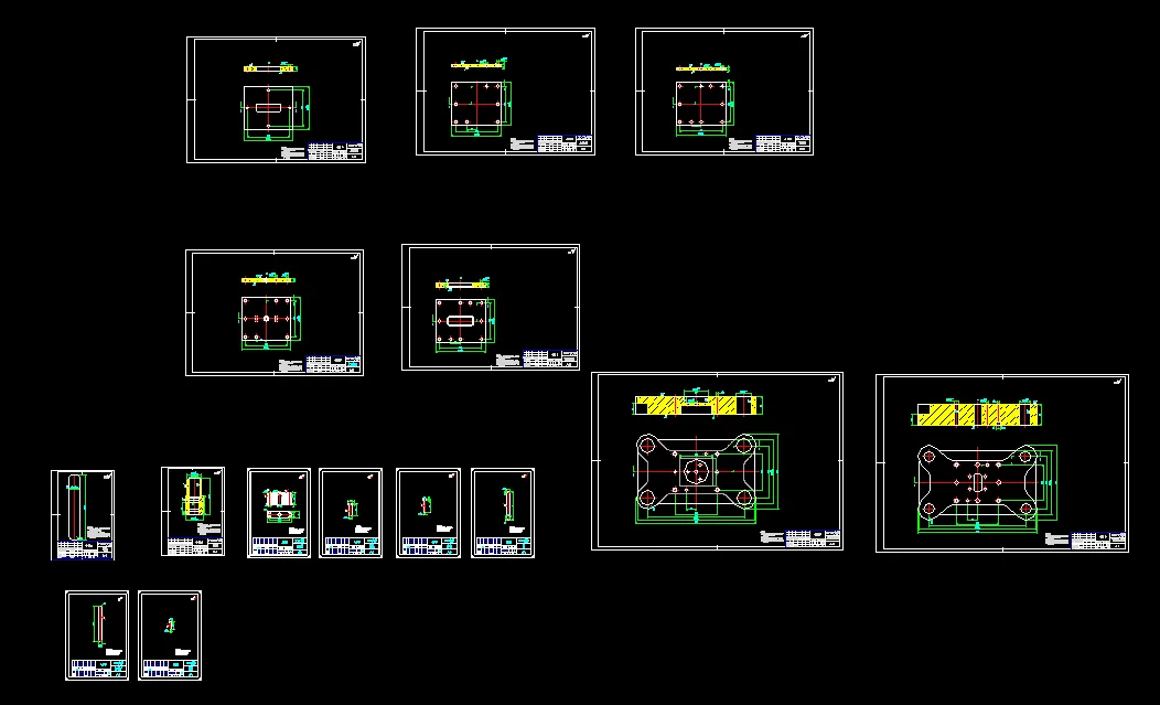 冲孔模具零件图15张