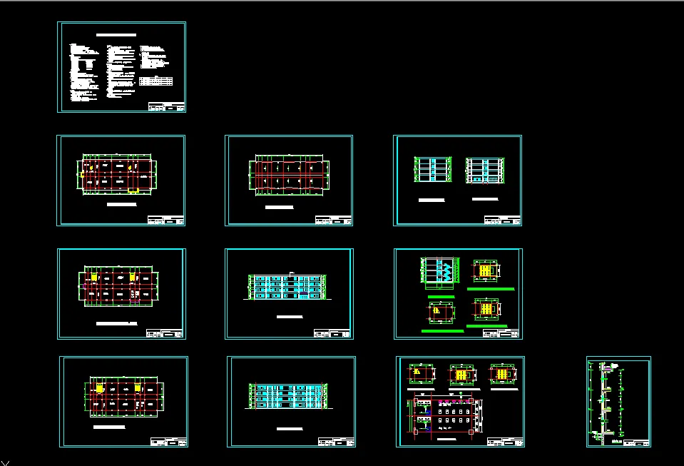 K620-唐山市中学第一教学楼设计-4层3000平米