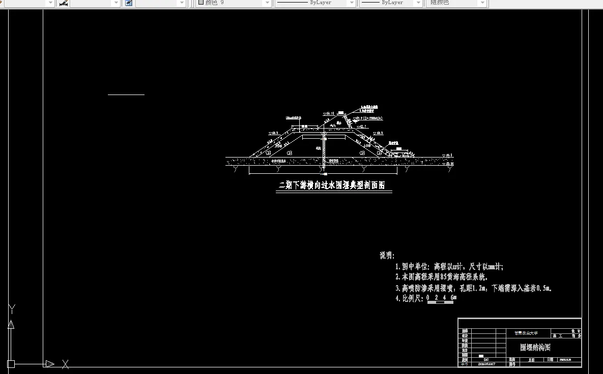 JT水利枢纽施工组织设计导流建筑物图（2）