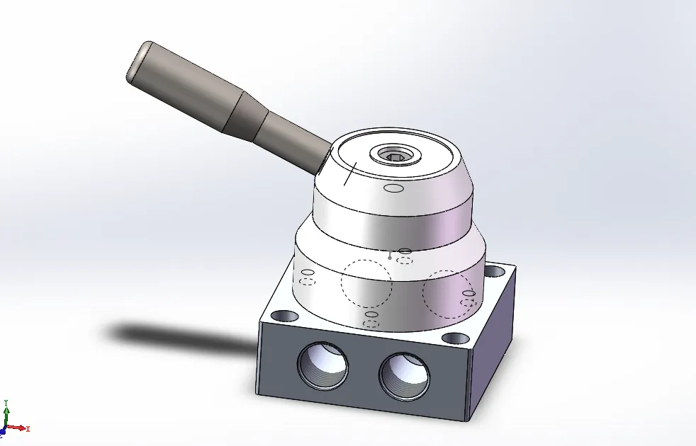 L506-柴油机手动三位四通换向阀设计[含SW三维图]