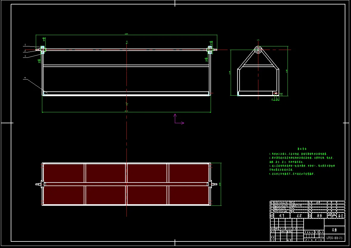 中型链传动式自行车立体库钢吊箱子图
