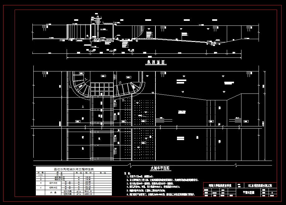 水闸平面布置图