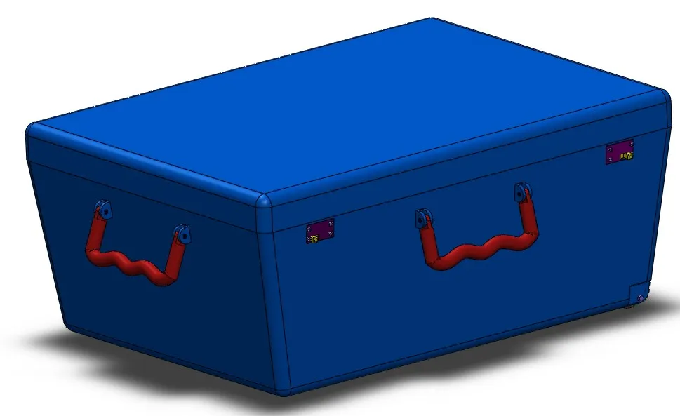 L699-便携式太阳能光伏供电系统外观与结构设计[含SW三维图]