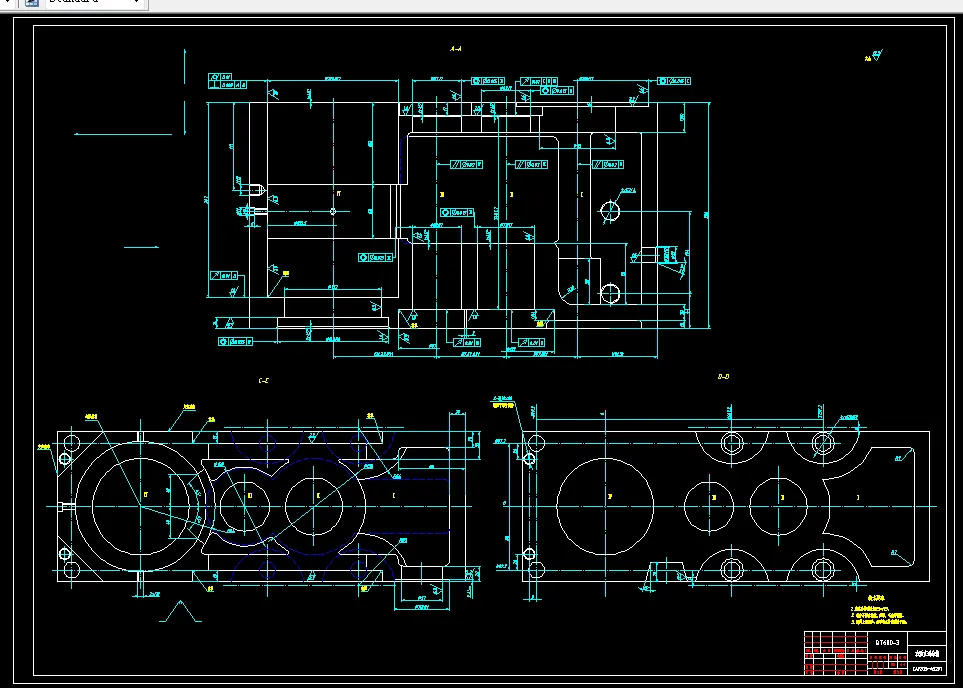 A0-右垂直进给箱箱体剖视图