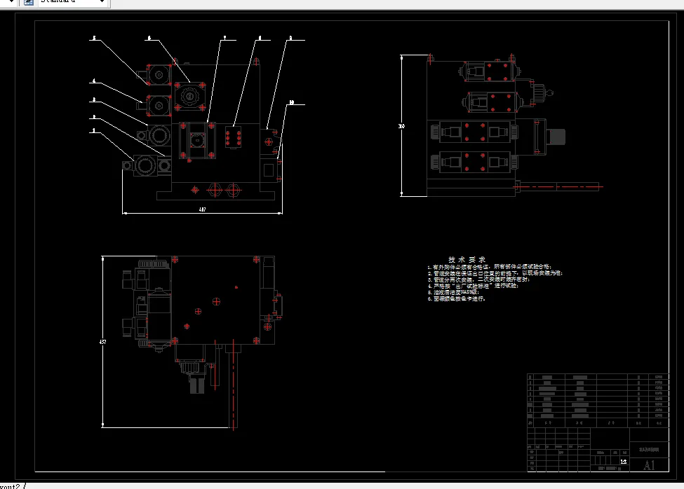 液压阀组装配图