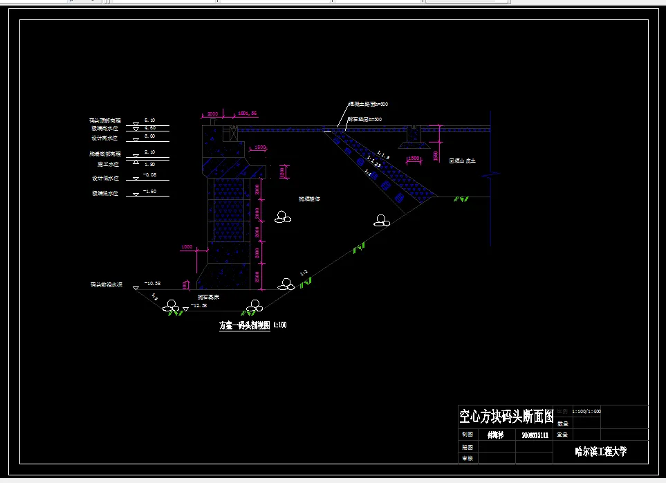 空心方块断面图新