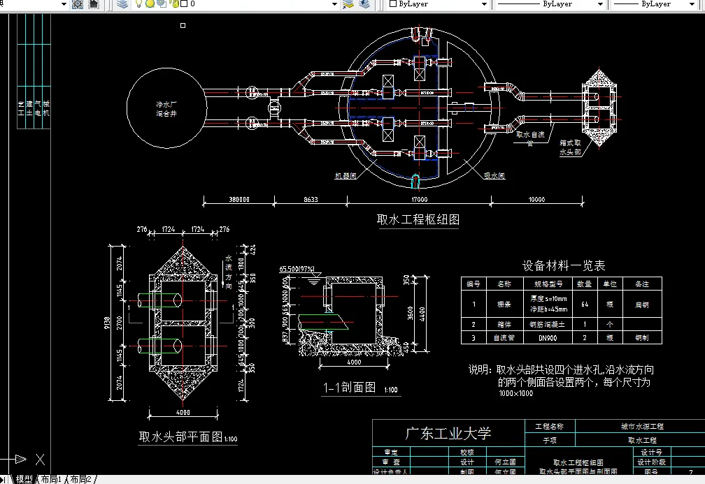 取水工程枢纽图