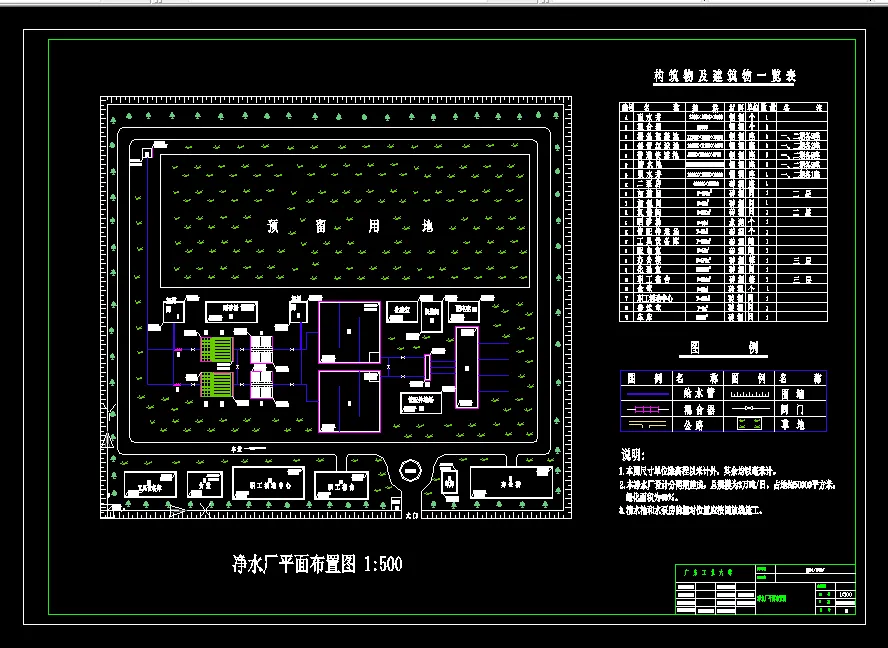 净水厂平面布置图