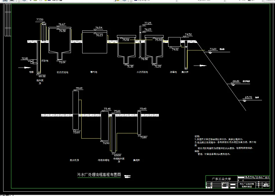 污水厂高程图