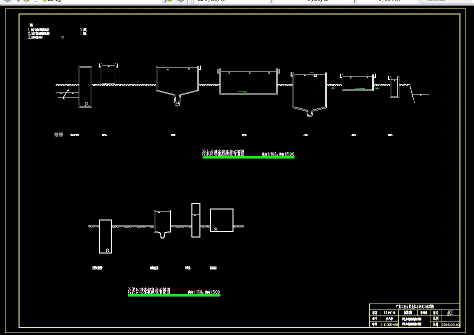 污水厂高程布置图