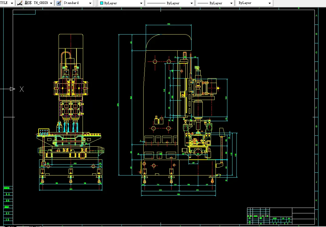 机床联系尺寸图