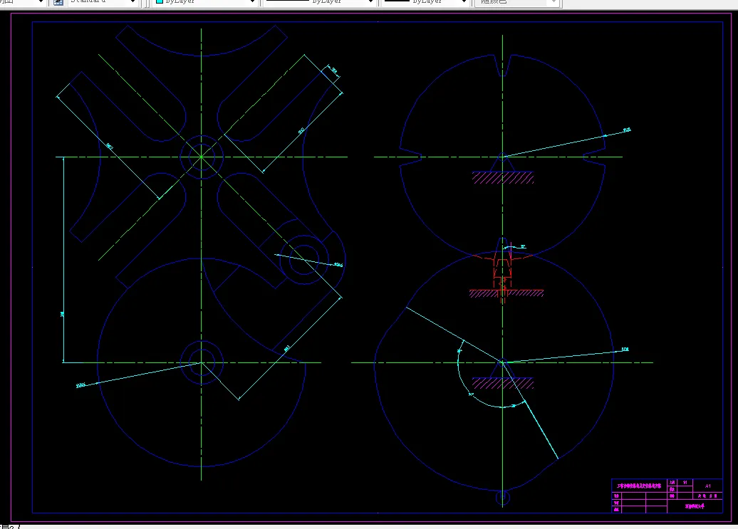 M204机械原理课程设计-四工位专用机床传动机构设计