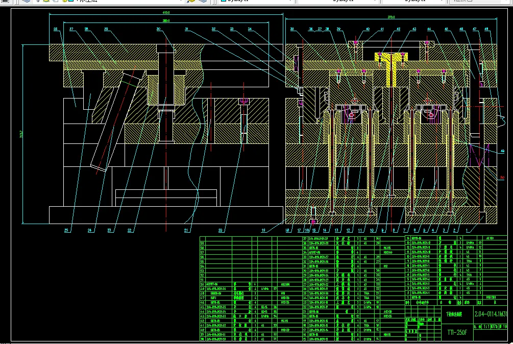 下壳体模具装配图