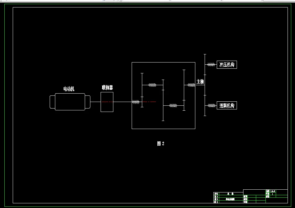 专用精压机机构传动图