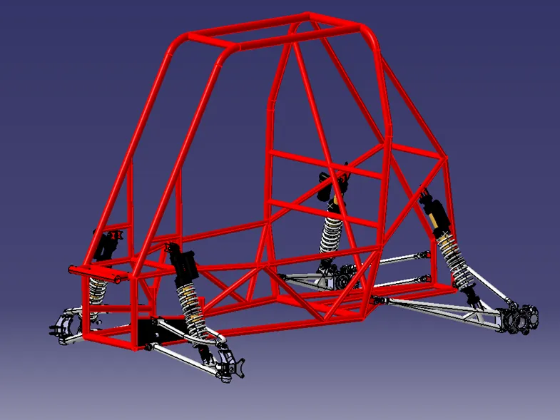 M734-巴哈赛车悬架系统设计【含Catia三维+adams仿真】
