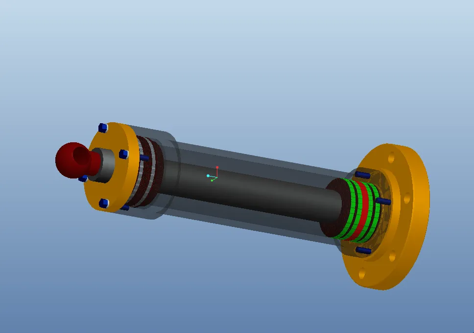 M774-单作用法兰式液压缸设计[含Proe三维图]